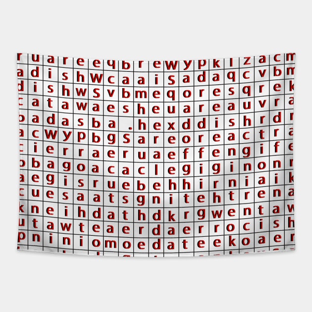 Letter field Tapestry by EvgeniiV