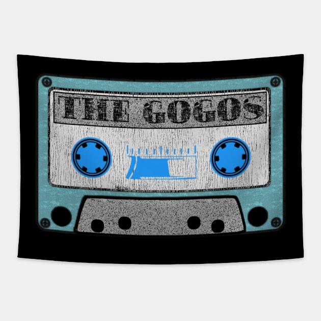 the gogos blue cassette Tapestry by toemangaa