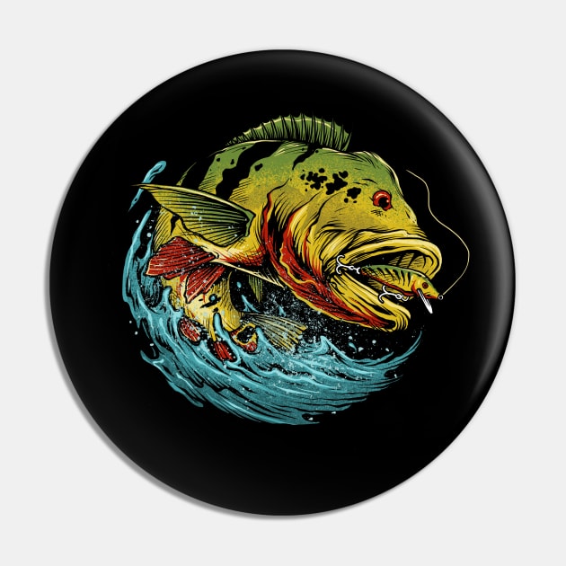 Peacock Bass Pin by damzu