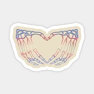 Transgender Skeleton Heart Hands Magnet