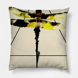 Dragonfly and the Triangle Pillow