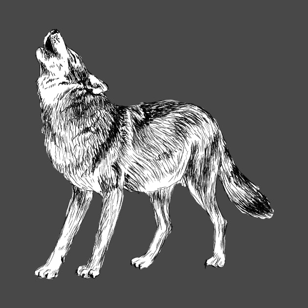 Wolf Print by rachelsfinelines