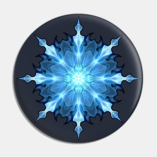 Blue Crystal Heart Pin