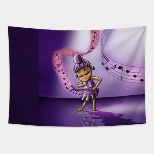 Violin and Music Notes Tapestry