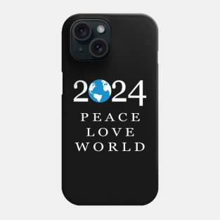 2024 peace love world no war Phone Case