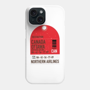 Canada Ottawa Airline ticket Phone Case