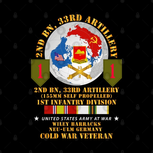 2nd Bn 33rd Artillery - 1st Inf Div - FRG w Globe - COLD SVC by twix123844