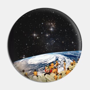 Earth view collage art Pin