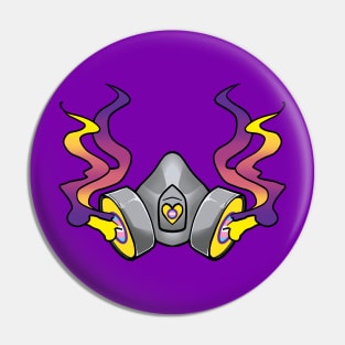 Trans Intersex Gas Mask Pin