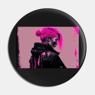 The Pink Project - Gothic Cyberpunk Pin