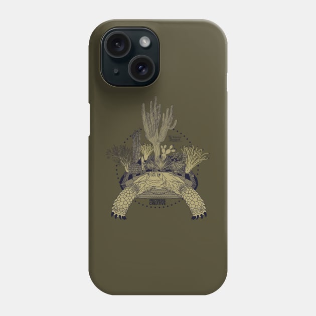 Sonoran Desert Tortoise Phone Case by ProcyonidaeCreative