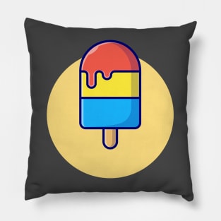 Popsicle Cartoon Vector Icon Illustration Pillow