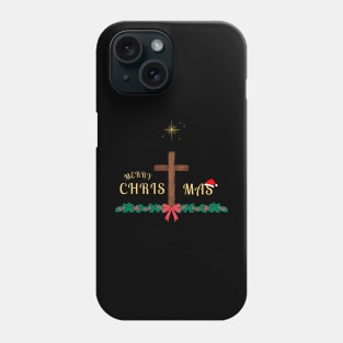 Merry Christmas with Cross Phone Case