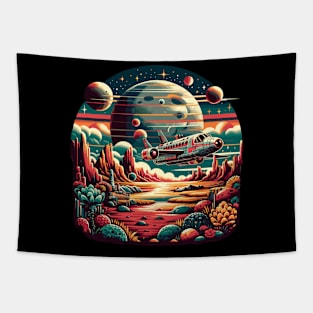 Alien World Space Expedition Tapestry