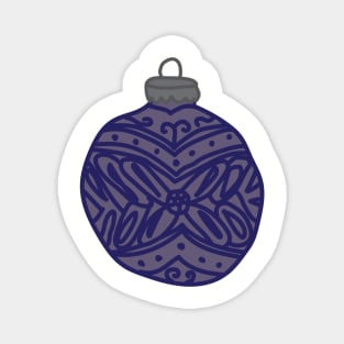 Purple Christmas Ornament Magnet