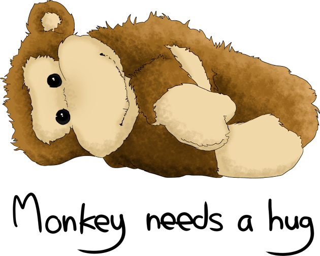 Monkey needs a hug Kids T-Shirt by TatyDesign