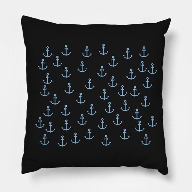 Anchors, Nautical Pillow by 47Merch