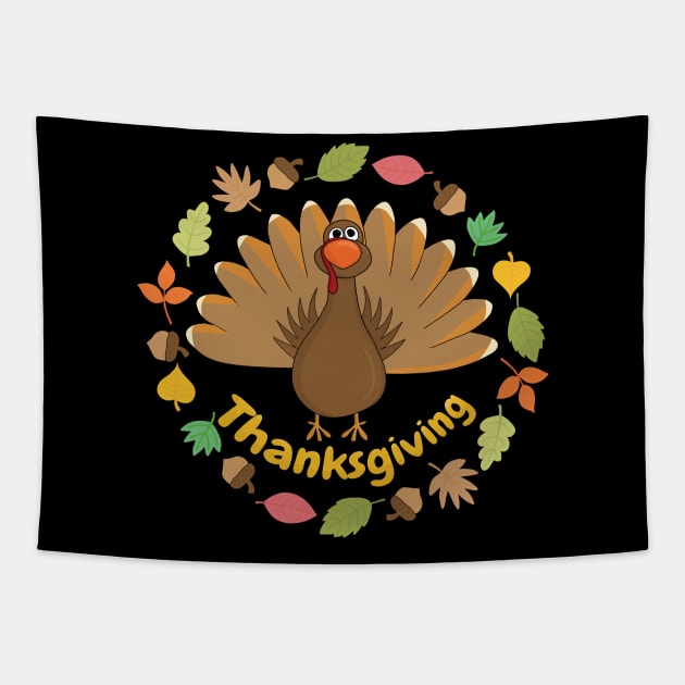 Thanksgiving Turkey Tapestry by valentinahramov