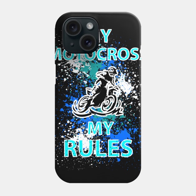 Motocross Biker Freestyle Stunt Phone Case by Johnny_Sk3tch