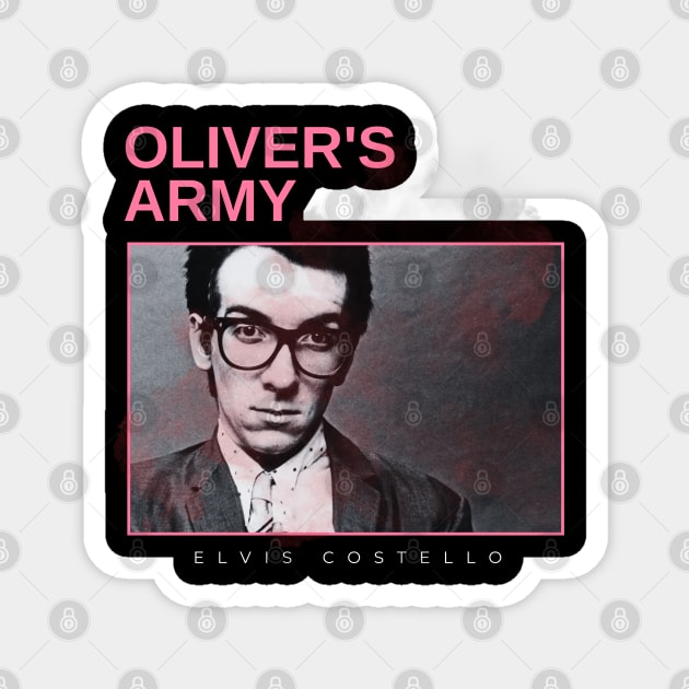 oliver's army - vintage minimalism Magnet by sagitaerniart