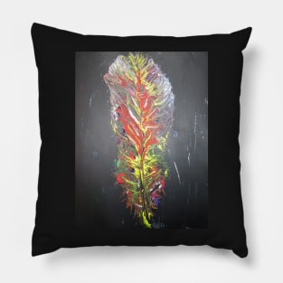 Abstract psychedelic Feather Pillow