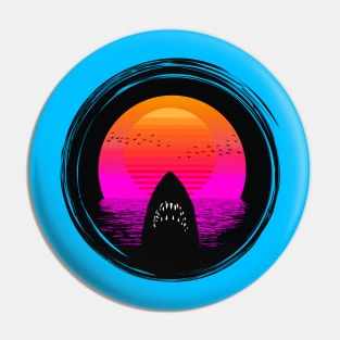 JAWS RETRO FAN ART Pin