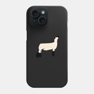 Rustic Yellow Aztec Market Wether Lamb Silhouette 2 - NOT FOR RESALE WITHOUT PERMISSION Phone Case