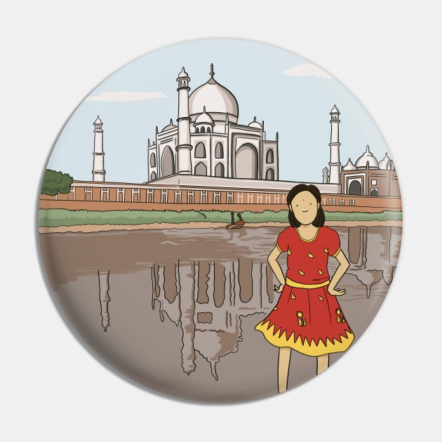 The Taj Mahal in India: girl standing in Yamuna river Pin by smithandco