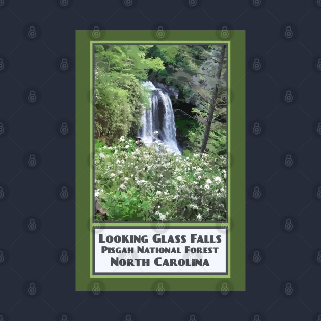 Vintage Travel Looking Glass Falls by candhdesigns