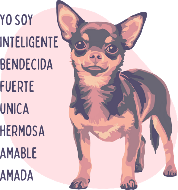 Chihuahua es Inteligente, Bendecida, Fuerte... Kids T-Shirt by Slightly Unhinged