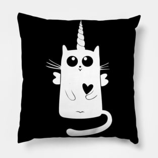 Cute Kitty Cat Unicorn Pillow