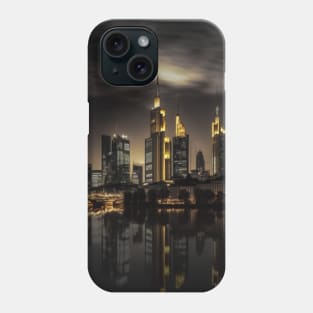 Frankfurt a.M. skyline by night Germany Phone Case