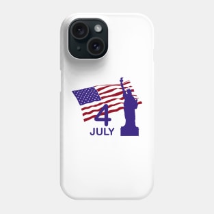 July 4th and statue of Liberty Phone Case