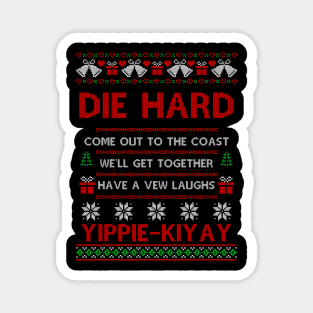 Die Hard Movie Ugly Christmas Magnet