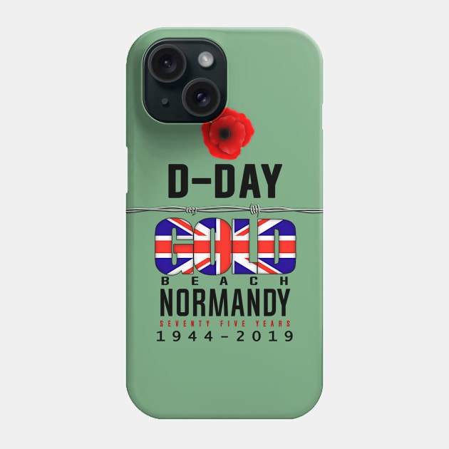 D Day Gold Beach Anniversary Phone Case by SeattleDesignCompany