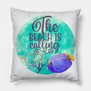 The Beach is Calling Pillow