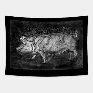 The Pig Drawing Tapestry