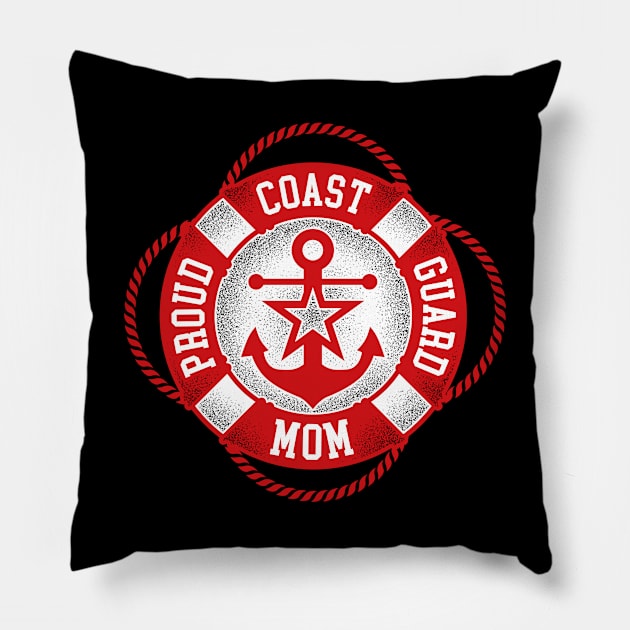 Proud Coast Guard Mom Pillow by TreehouseDesigns