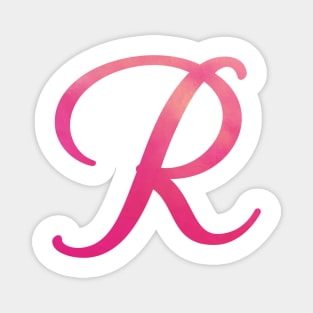 Letter R Monogram, Pink Color Personalized Design Magnet