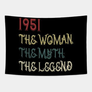 Vintage Retro 1951 Legend Gift 69th Birthday Womens Tapestry