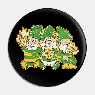 Three St Patricks gnomes Pin