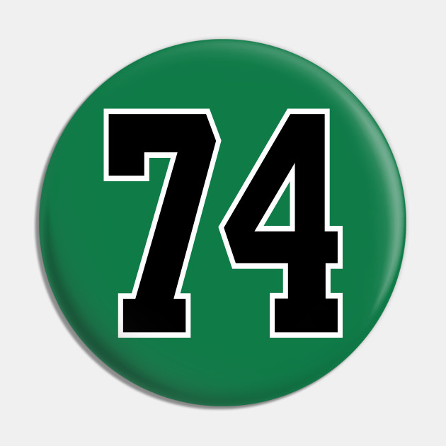 Number 74 74th Birthday Pin TeePublic