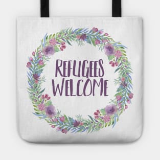 Refugees are welcome here Tote