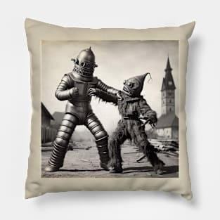 Robot versus Monster Pillow