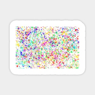 Abstract multi coloured paint splatter effect Magnet