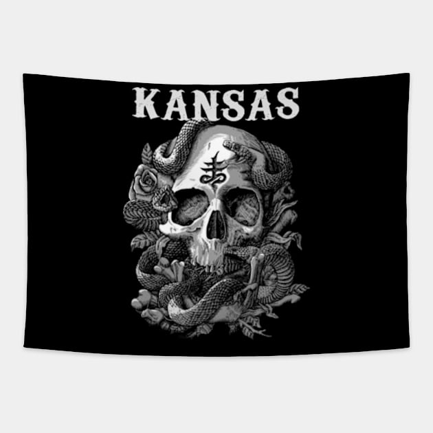 KANSAS BAND MERCHANDISE Tapestry by Rons Frogss