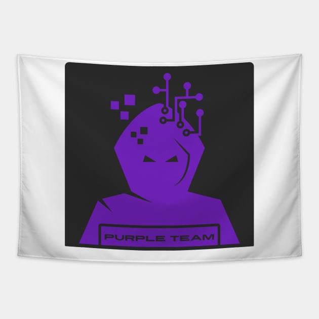 Cyber Security CTF Gamification Purple Team Badge Tapestry by FSEstyle