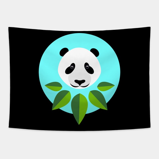 Little panda in bamboo branches Tapestry by VerPaxArt Amazing Prints