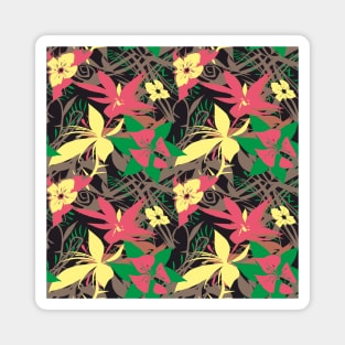 Colorful Flowers Print Magnet