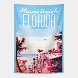 Miami Beach Sunset Tapestry